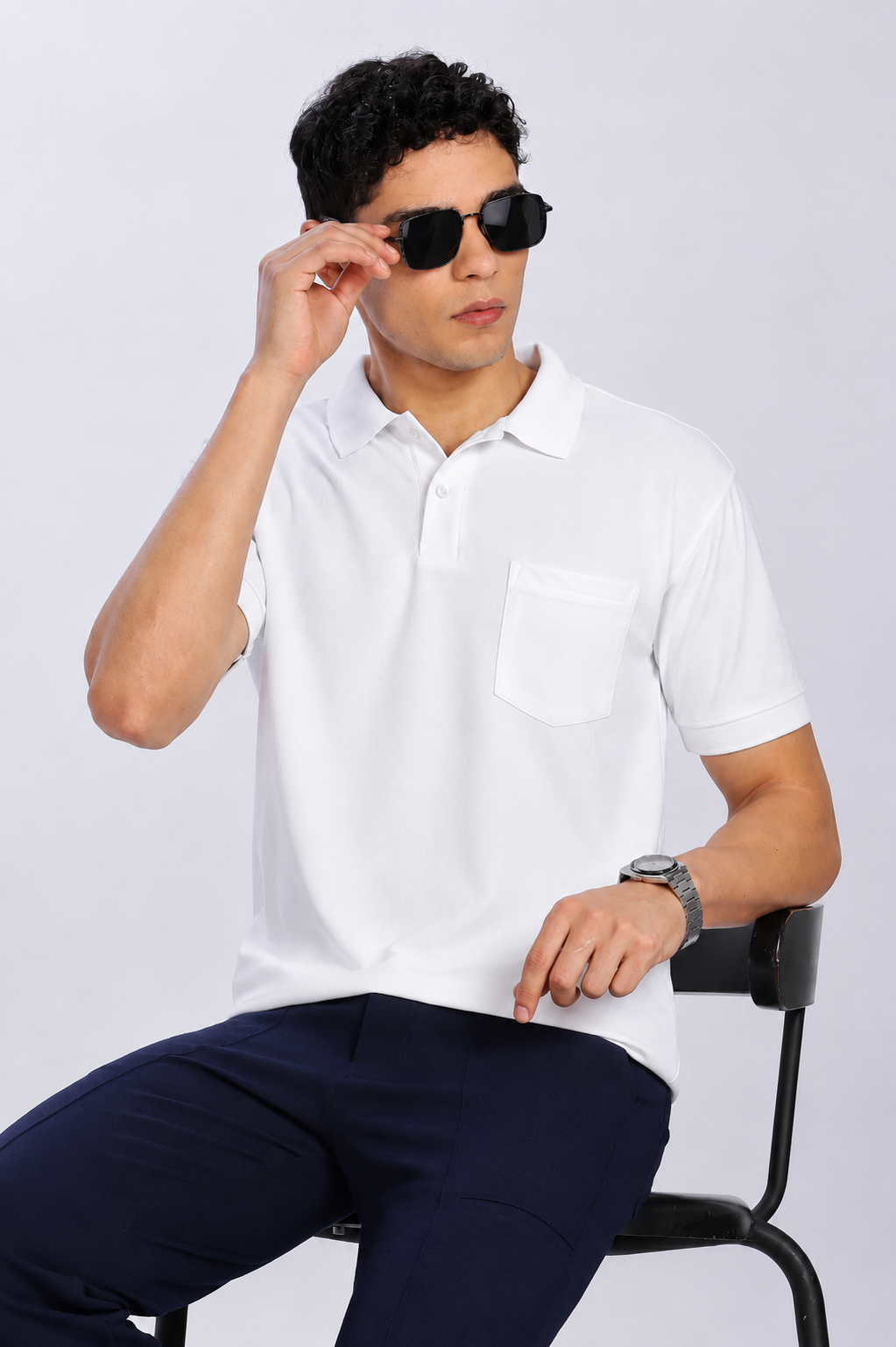 220-GSM Polo Collar With pocket  (Polyester mars fabric)  (Without Branding )